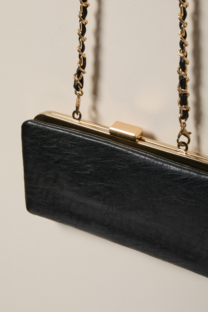 Nina Black Crossbody Wallet