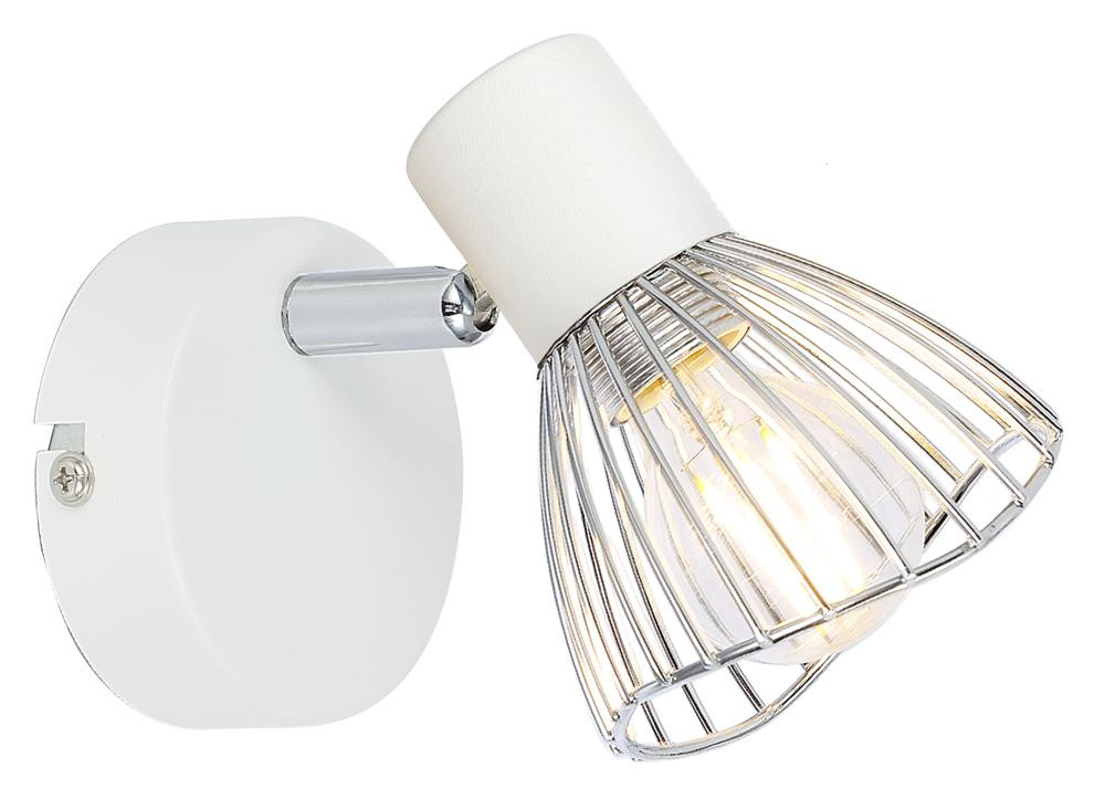 Lampa kinkiet FLY 1x40w e14 biały/chrom