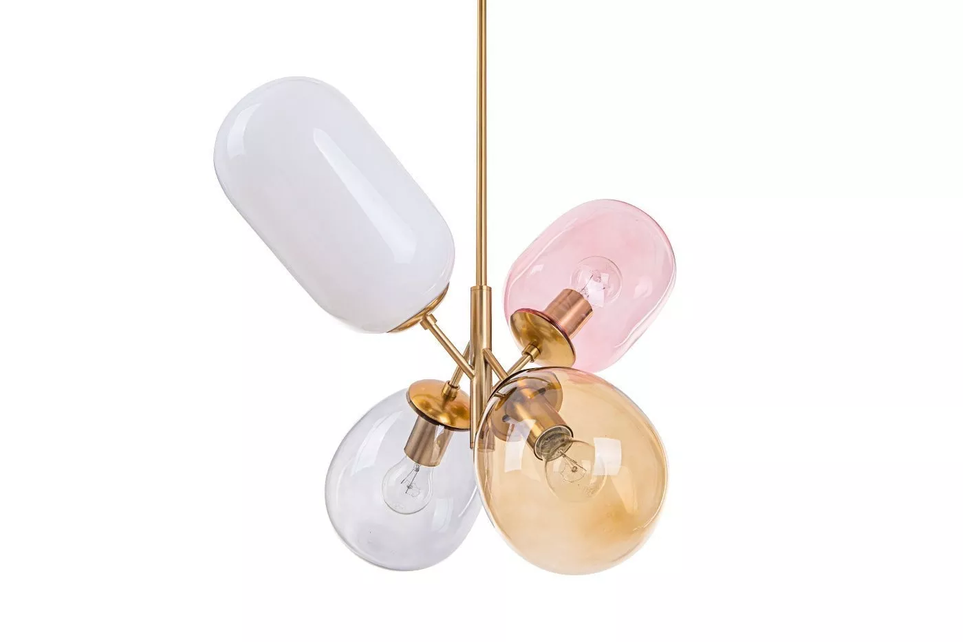 Lampa Sufitowa Wisząca GEOXA Kolorowa Multikolor Szklana