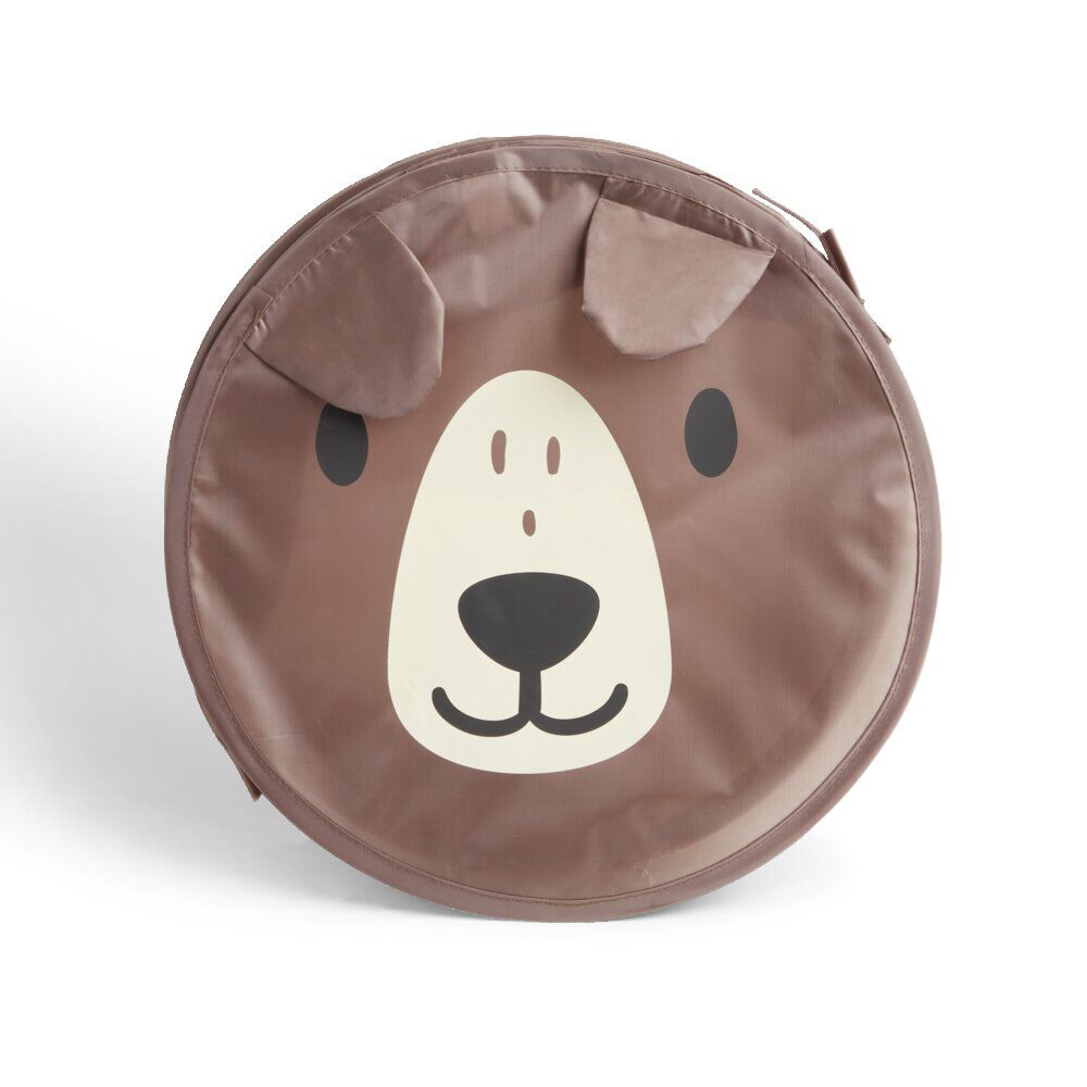 Panière enfant pliable souple ours ou lapin 38L - Ø35xH40cm