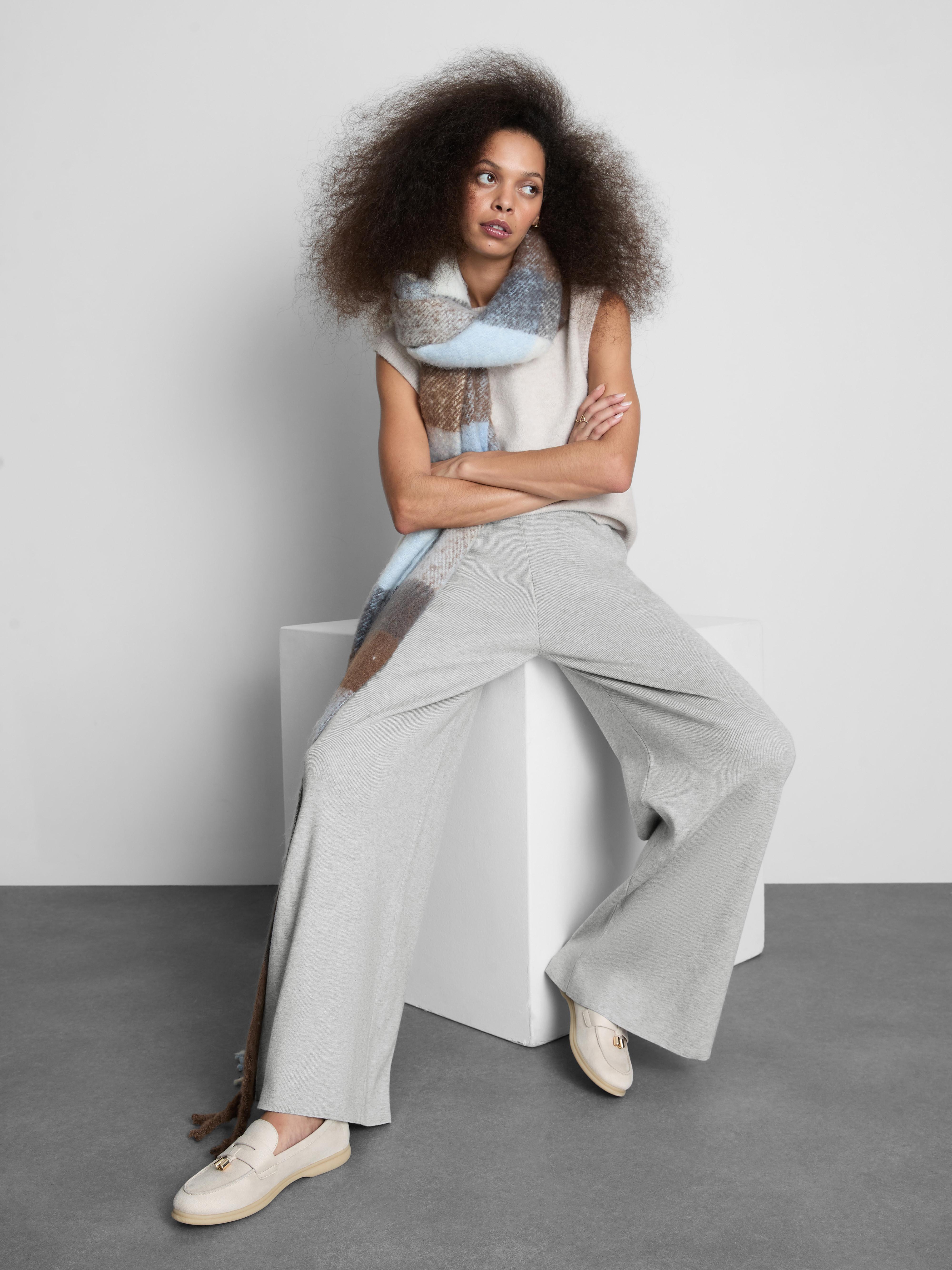 Wide-Leg Compact Pants