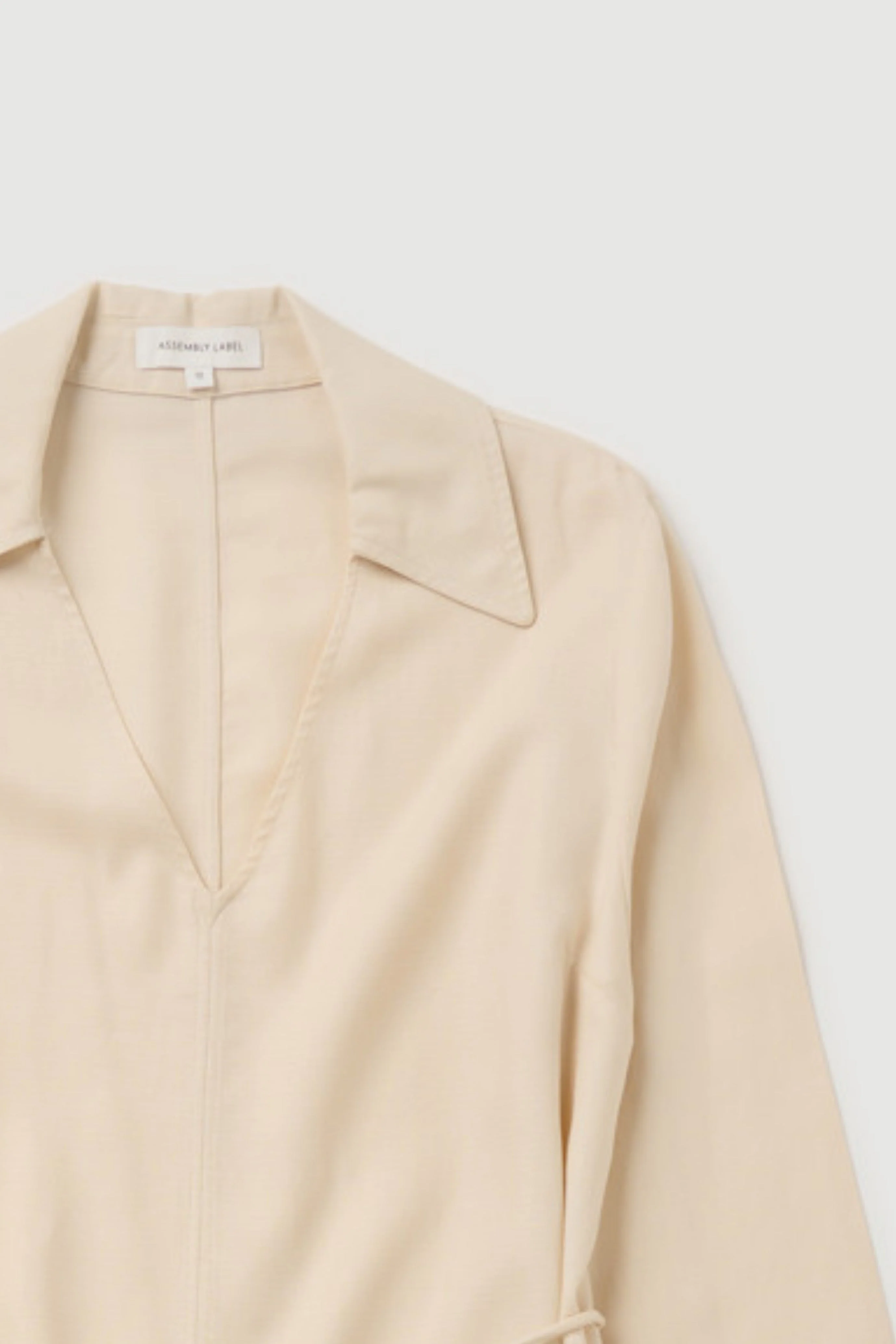 Re-Worn Womens Linen Blend Textured Dress