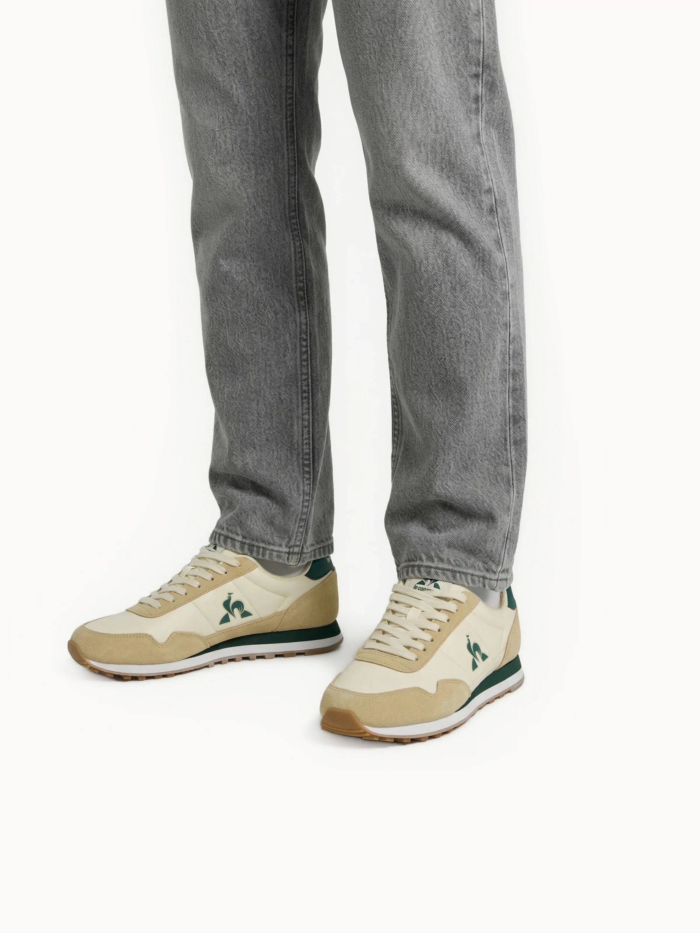 Sneakers retro-running en textile et suede Astra
