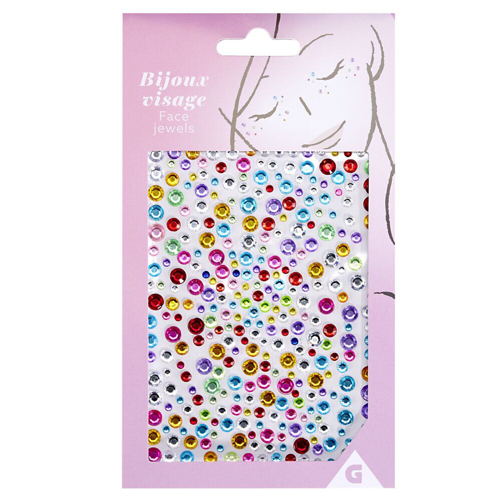 Strass visage à coller en acrylique (3 modèles)