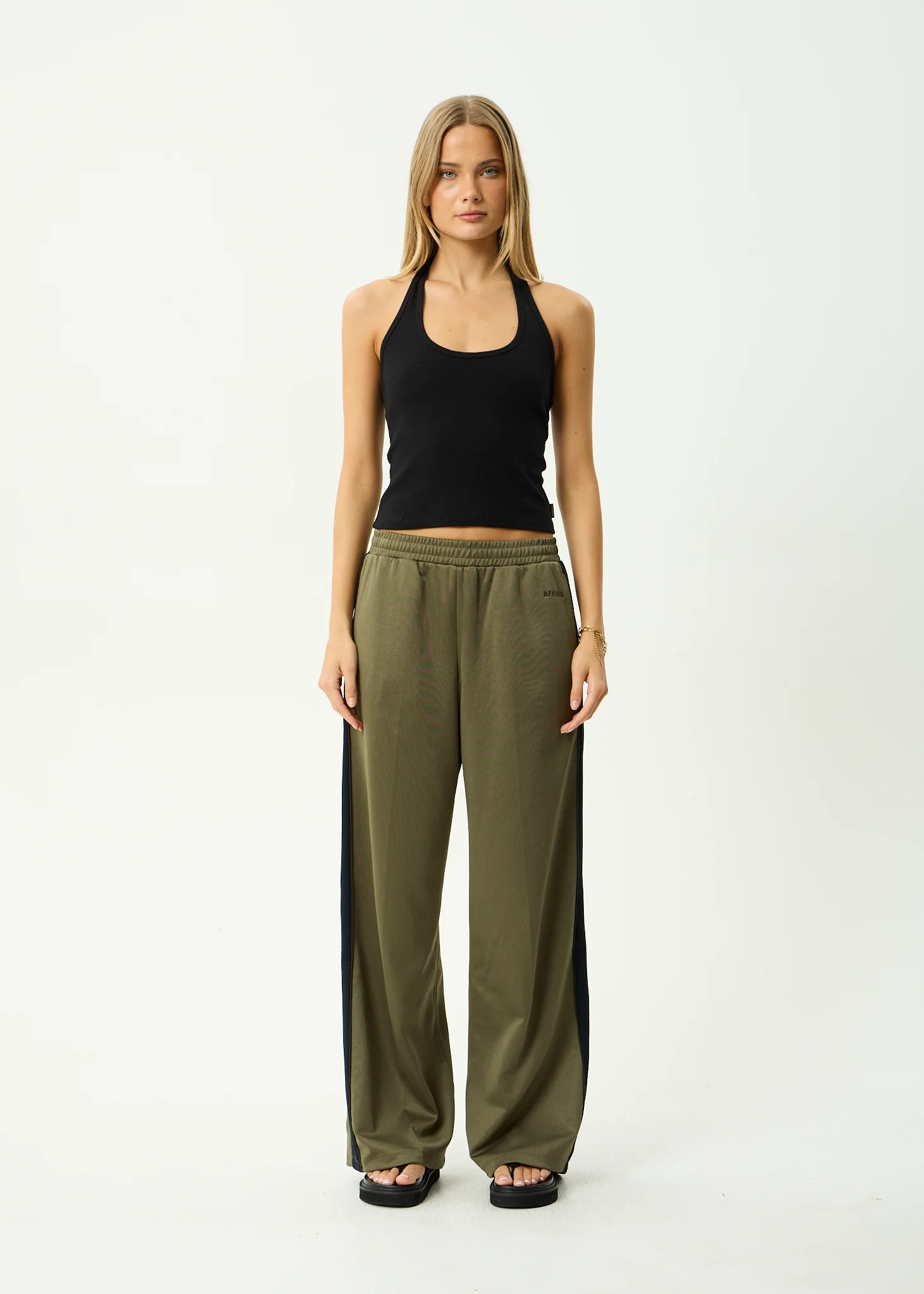 AFENDS Womens Brooklyn - Track Pant - Olive