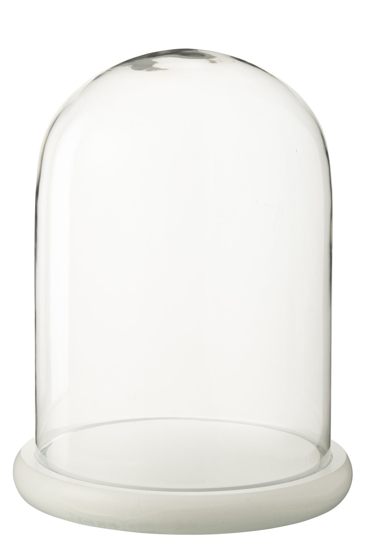 J-Line Decoratieve stolp - glas/hout - wit - large