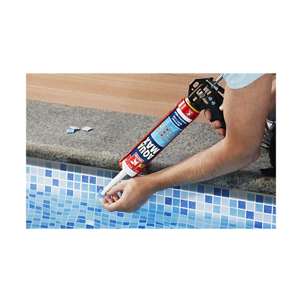 Colle de montage et mastic d'étanchéité AQUAMAX pour piscine - AQUAMAX BLANC SPECIAL PISCINE 425G