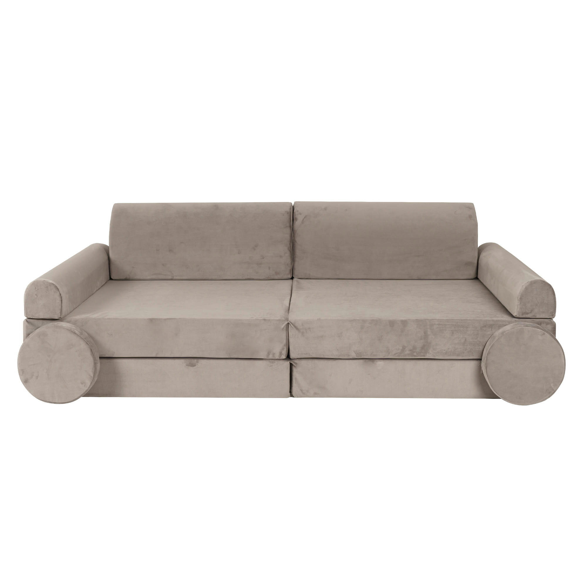 - Canapé enfant prime, MeowBaby®, gris, velours 48x80x160 cm