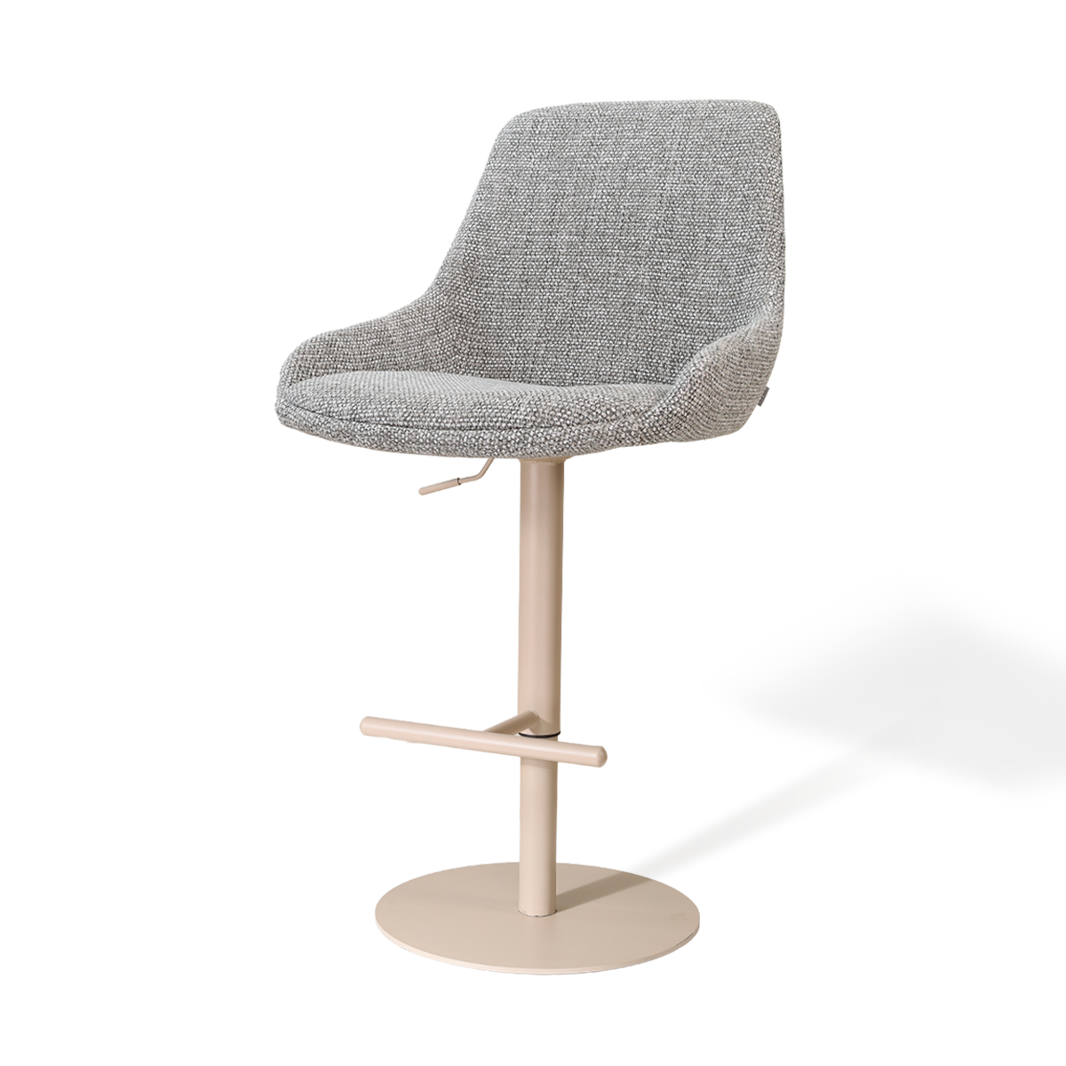 Nolon Niva-Isa tulp barkruk grijs blend verstelbaar - beige poten