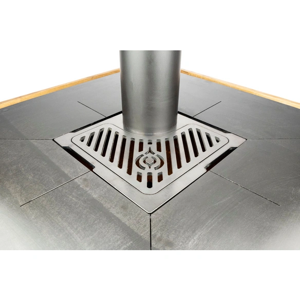 Grillrost, L-Form, für Rauchabzug, LxB: 24,6x24,6 cm, Stahl