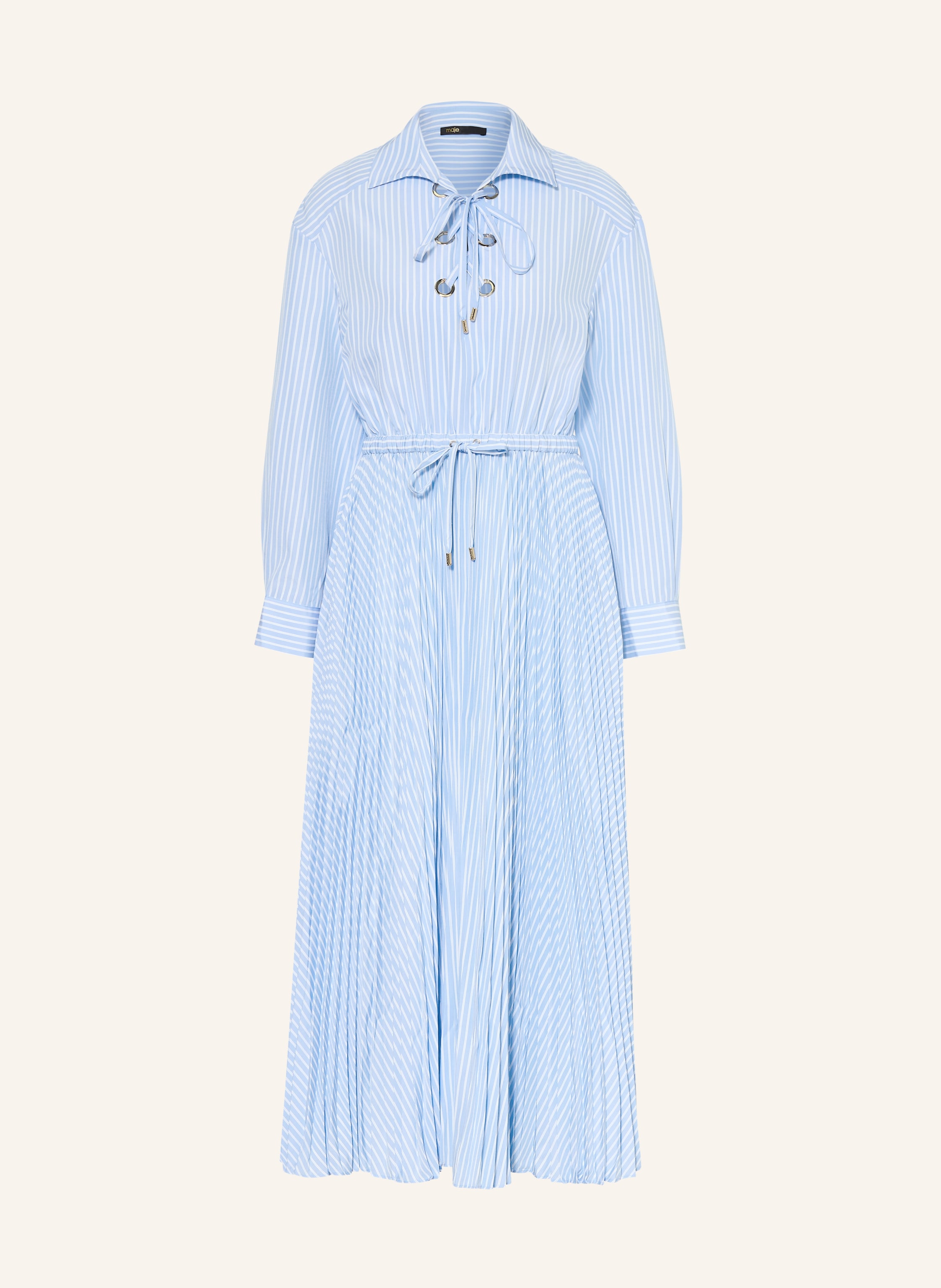 maje Hemdblusenkleid mit Plissees