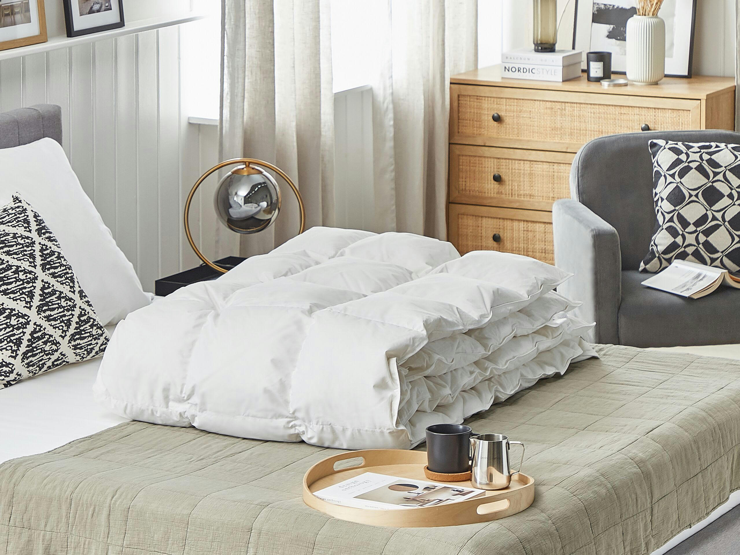 HARAMOSH - Couette en coton ciré blanc 220x155cm