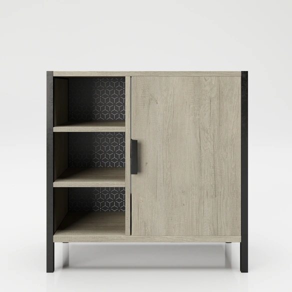 Waschbeckenunterschrank »Jayden«, BxHxT: 60 x 60 x 30 cm, schwarz/wildeiche