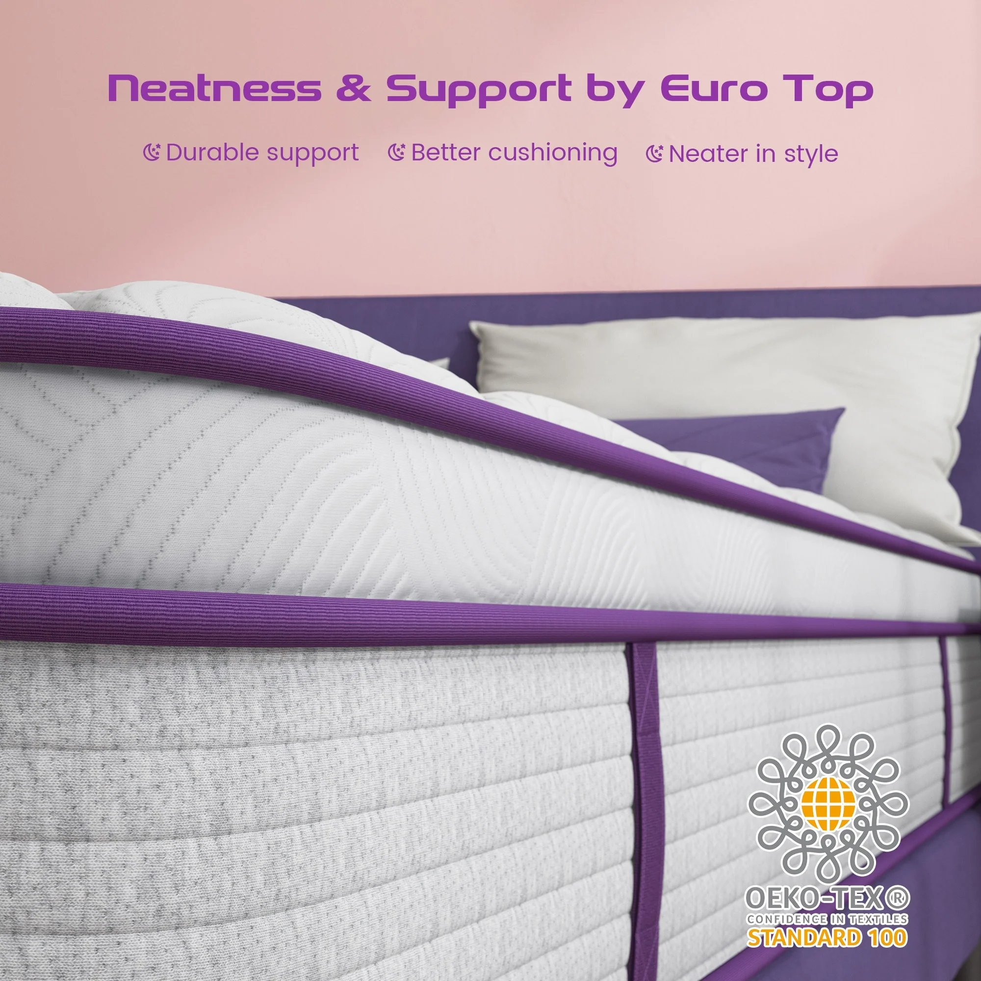 10 Inch Memory Foam Hybrid Mattress,Euro Top Mattress in a Box,Twin Full Queen Mattress