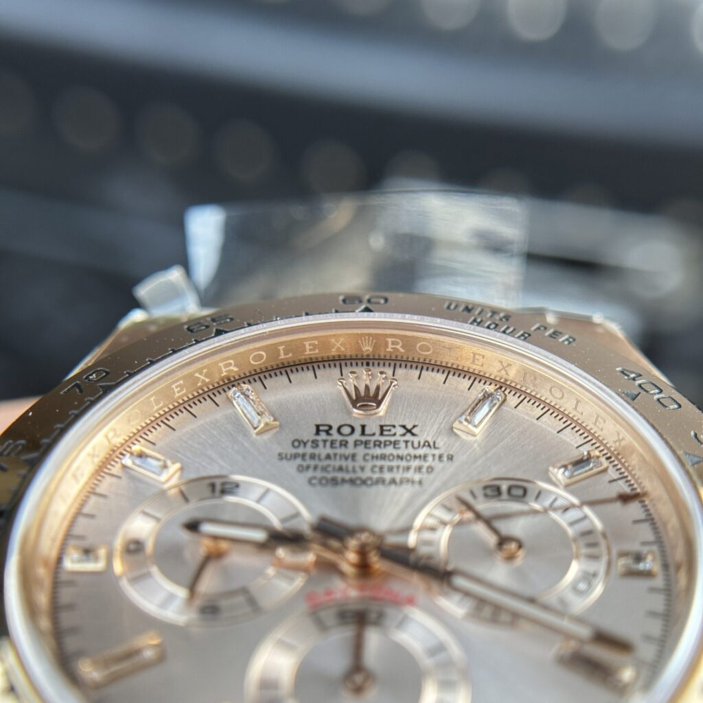 Rolex Daytona 116505 YG Plated Pink Dial CZ Diamonds 40mm Oyster Super Clone