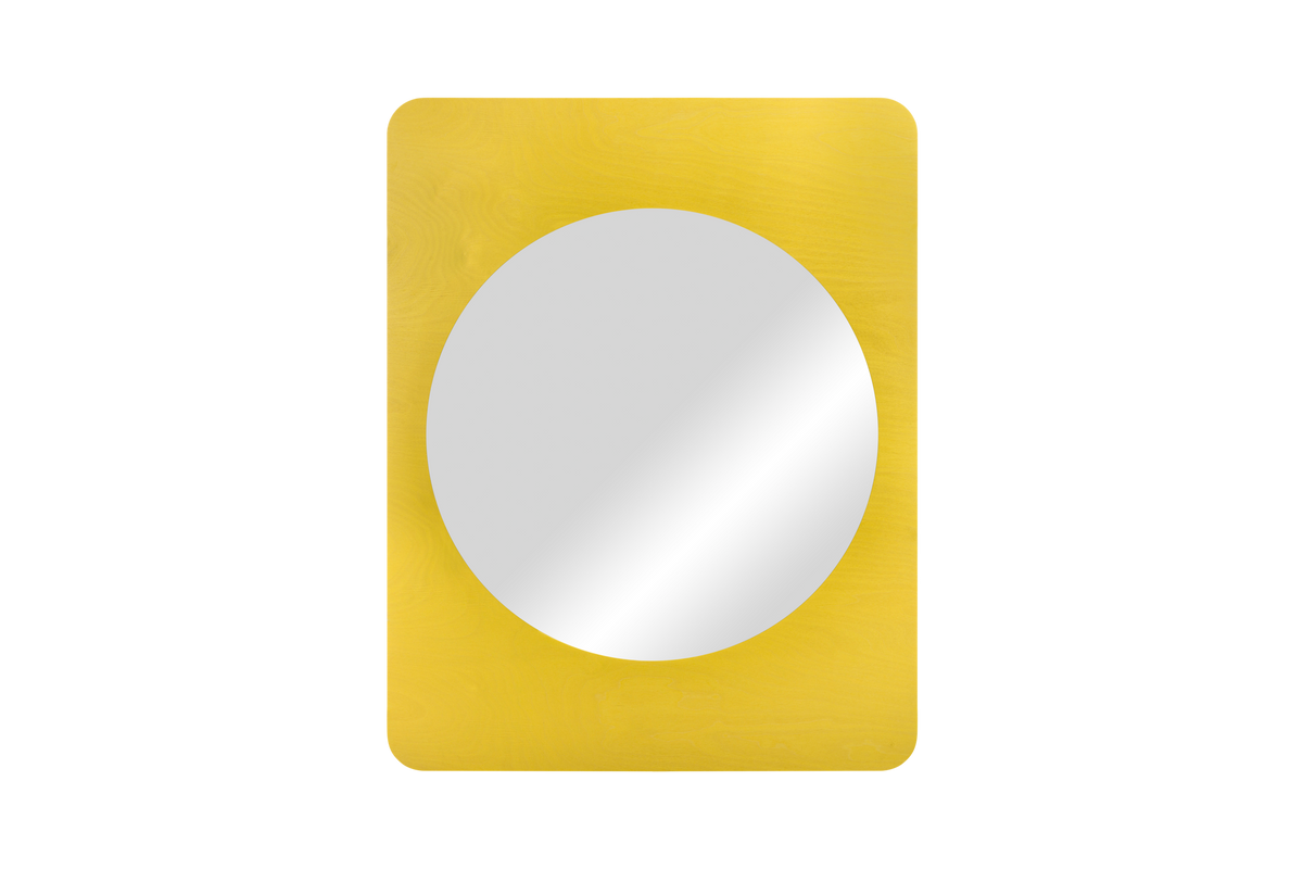 noo.ma AKU Berkenhouten spiegel - Yellow Mellow