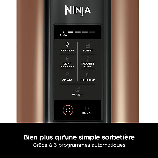 Ninja Sorbetière &Fabrique à Desserts Glacés 3 Pots, 7 Programmes