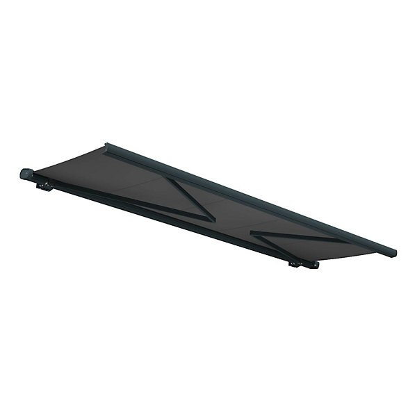 GOLD - Store banne coffre (Motorisé à télécommande   manœuvre de secours   LED - Gris anthracite - Gris RAL7016ST- 6m x 3.50m)
