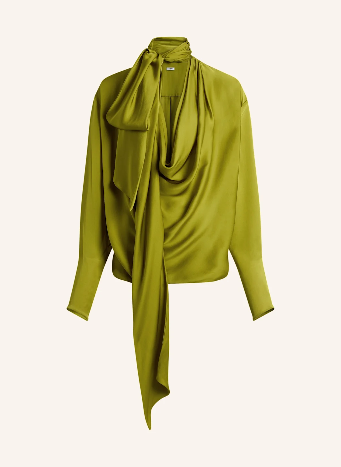 BALMAIN Drapierte Bluse aus Seidenmusselin
