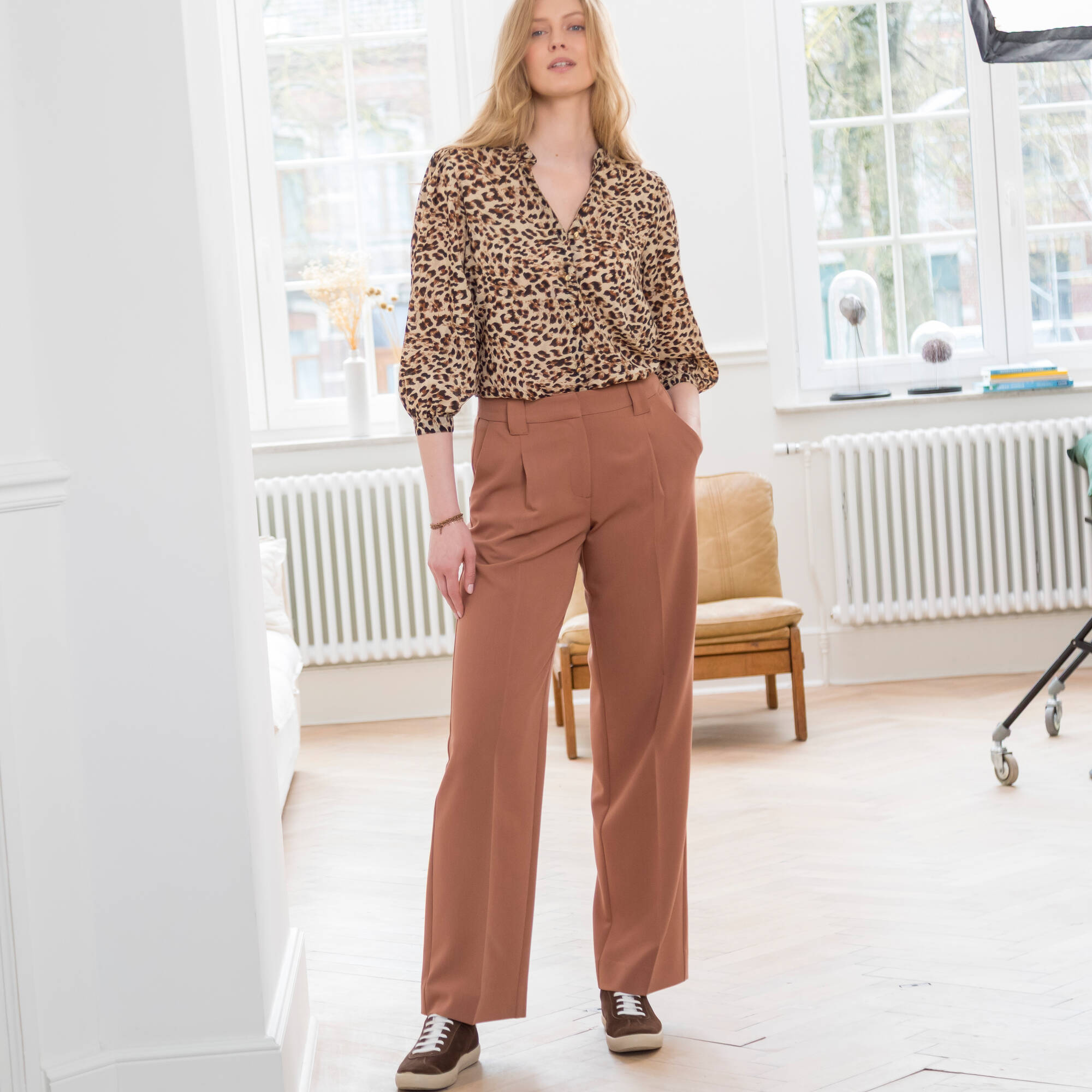 Pantalon large, fluide