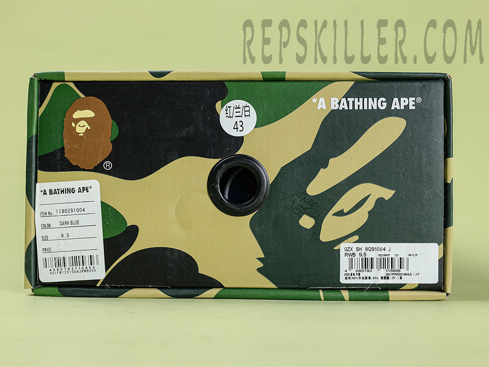 A BATHING APE BapeSta ‘France’ National Color White Red Blue Low Sneakers