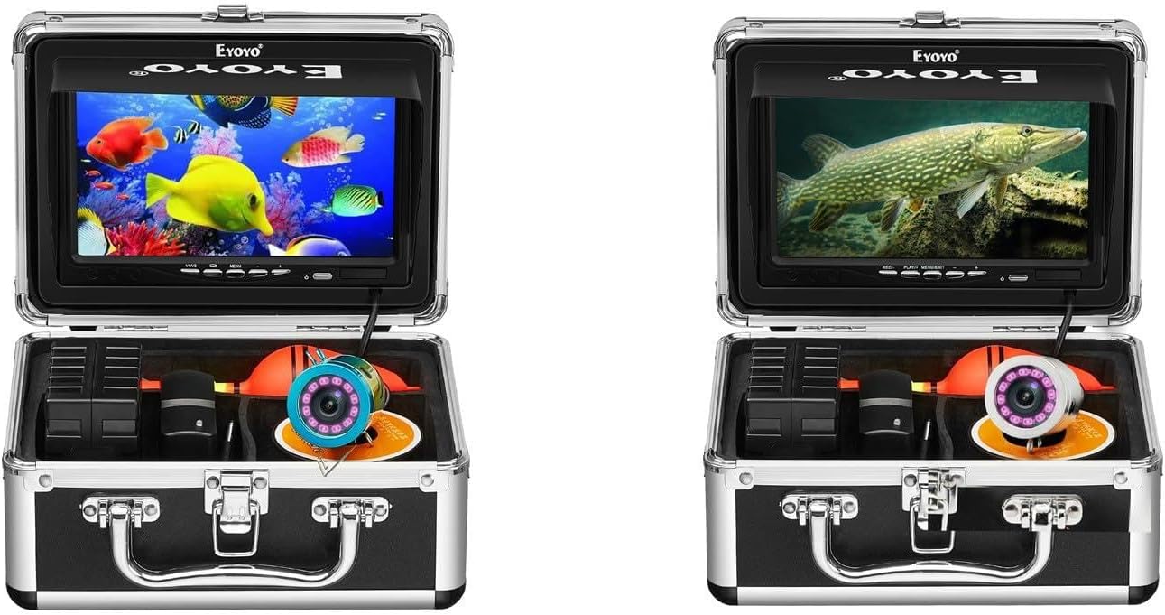 Eyoyo Underwater Fishing Camera 7 Inch 15M w/o DVR + 7 Inch 30M w/DVR