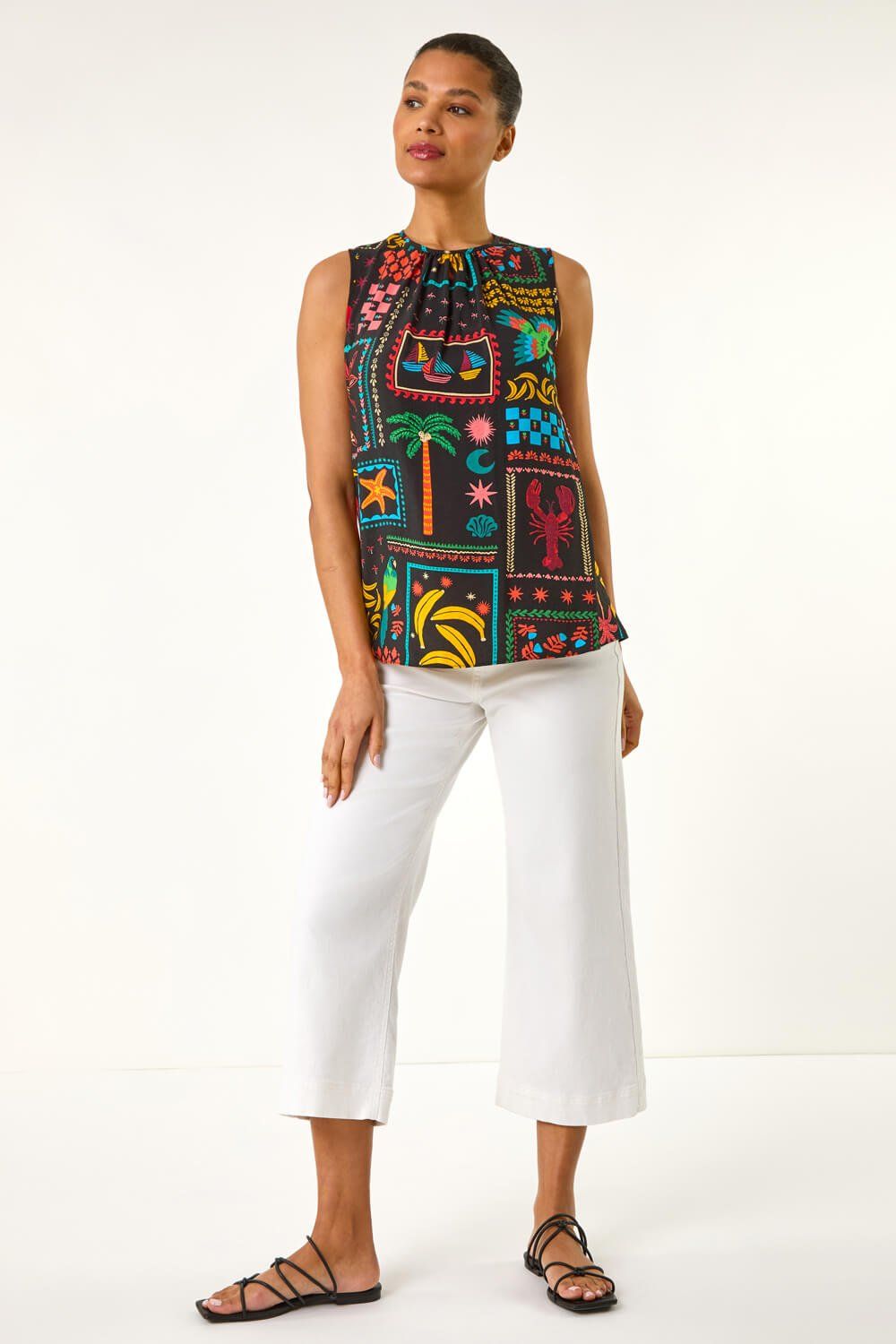 Roman Holiday Print Vest Top