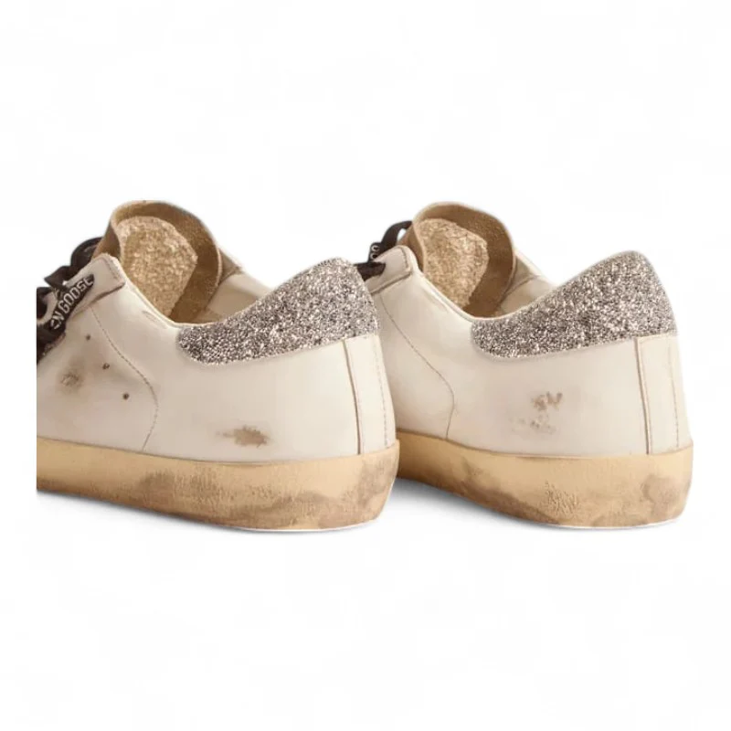 The Super-Star LTD sneakers with a leopard-print crystal star and silver-colored crystal heel tab