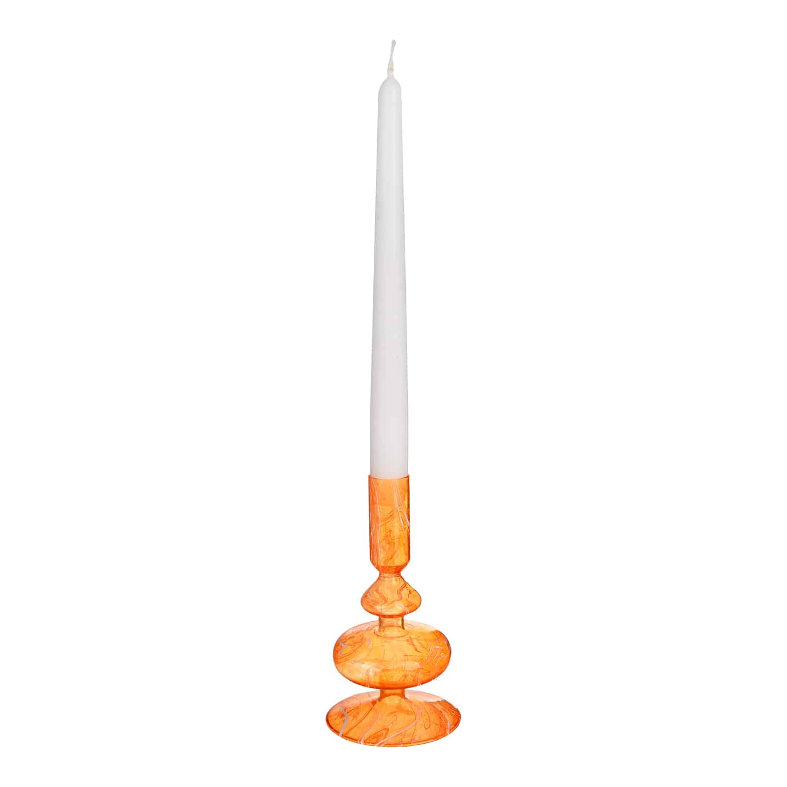 Stabkerzenhalter Marbli Orange, ⌀ 9 cm, H 170 mm
