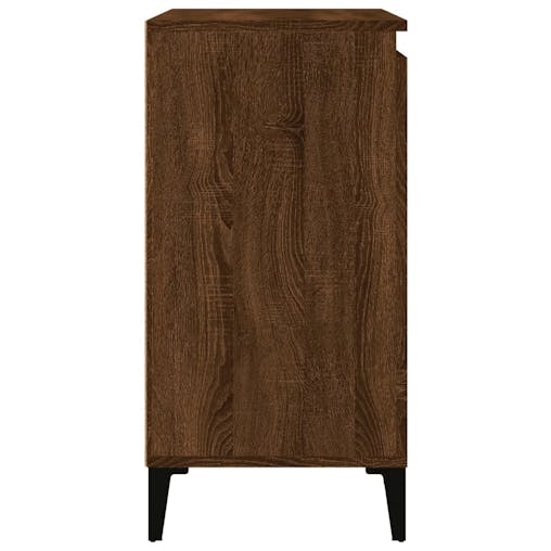 NNEVL Bedside Cabinet Brown Oak 40x35x70 cm Engineered Wood