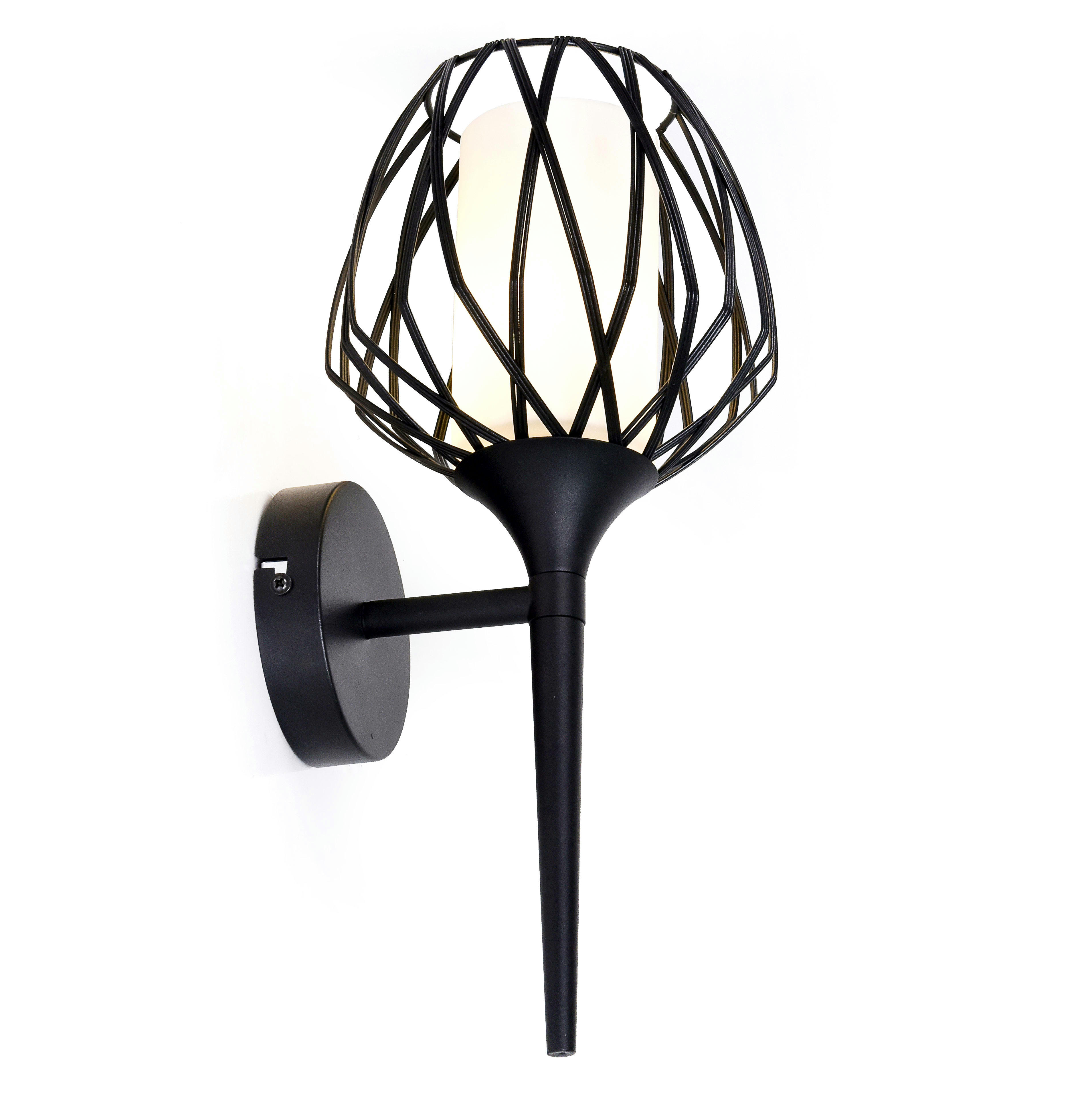 LORA - Applique murale en métal noir