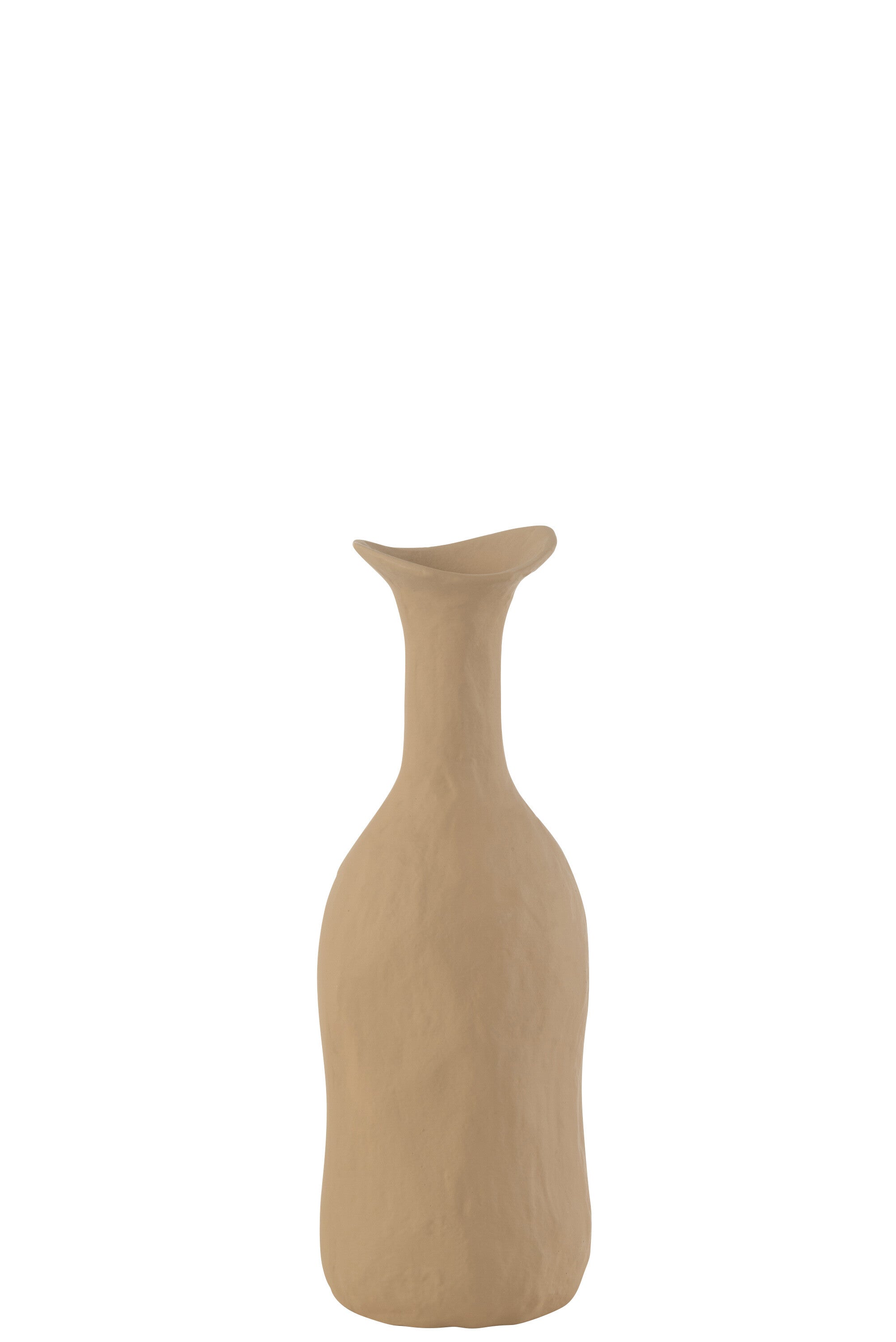 J-Line vaas Agra - aluminium - beige - small - 31.5 cm hoog