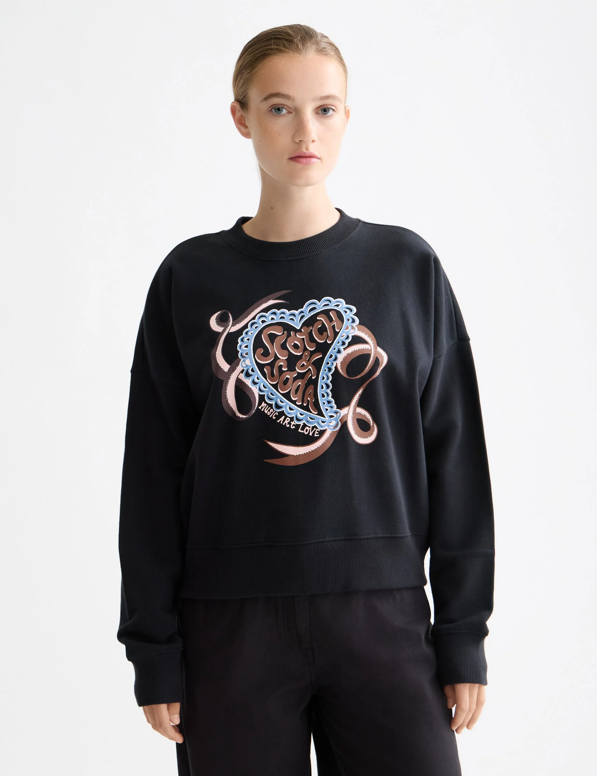 Chest artwork relaxed sweatshirt