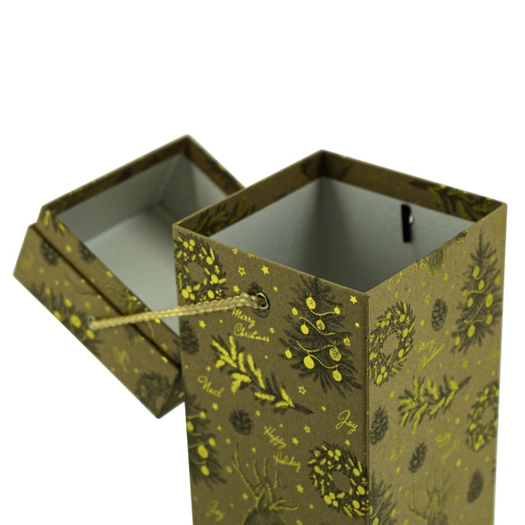 Flaschenbox, goldfarben, 3 Stück