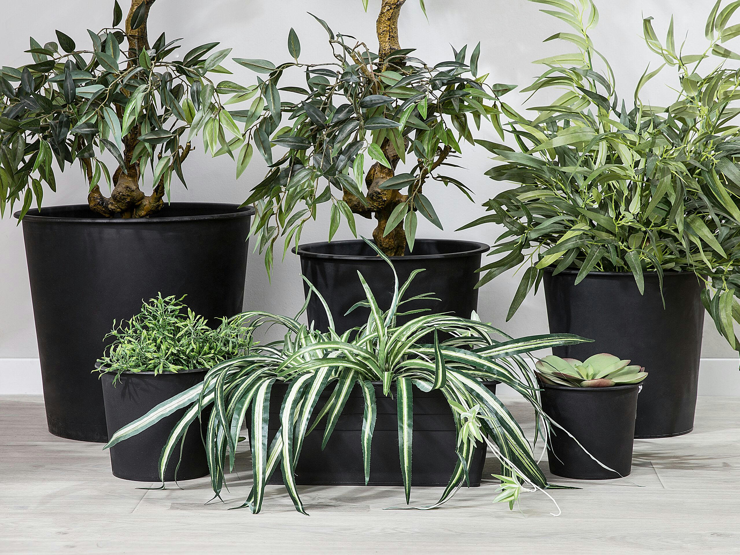 BALZO - Cache-pot d'extérieur en matériaux synthétiques noir H24