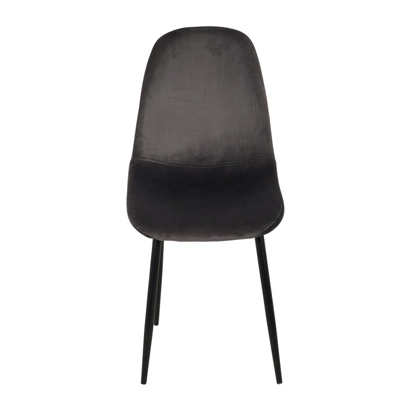 Eetkamerstoel Ivy - velvet grijs - 88x44x53 cm