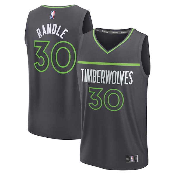 Julius Randle Minnesota Timberwolves  Fast Break Replica Player Jersey - Statement Edition - Charcoal