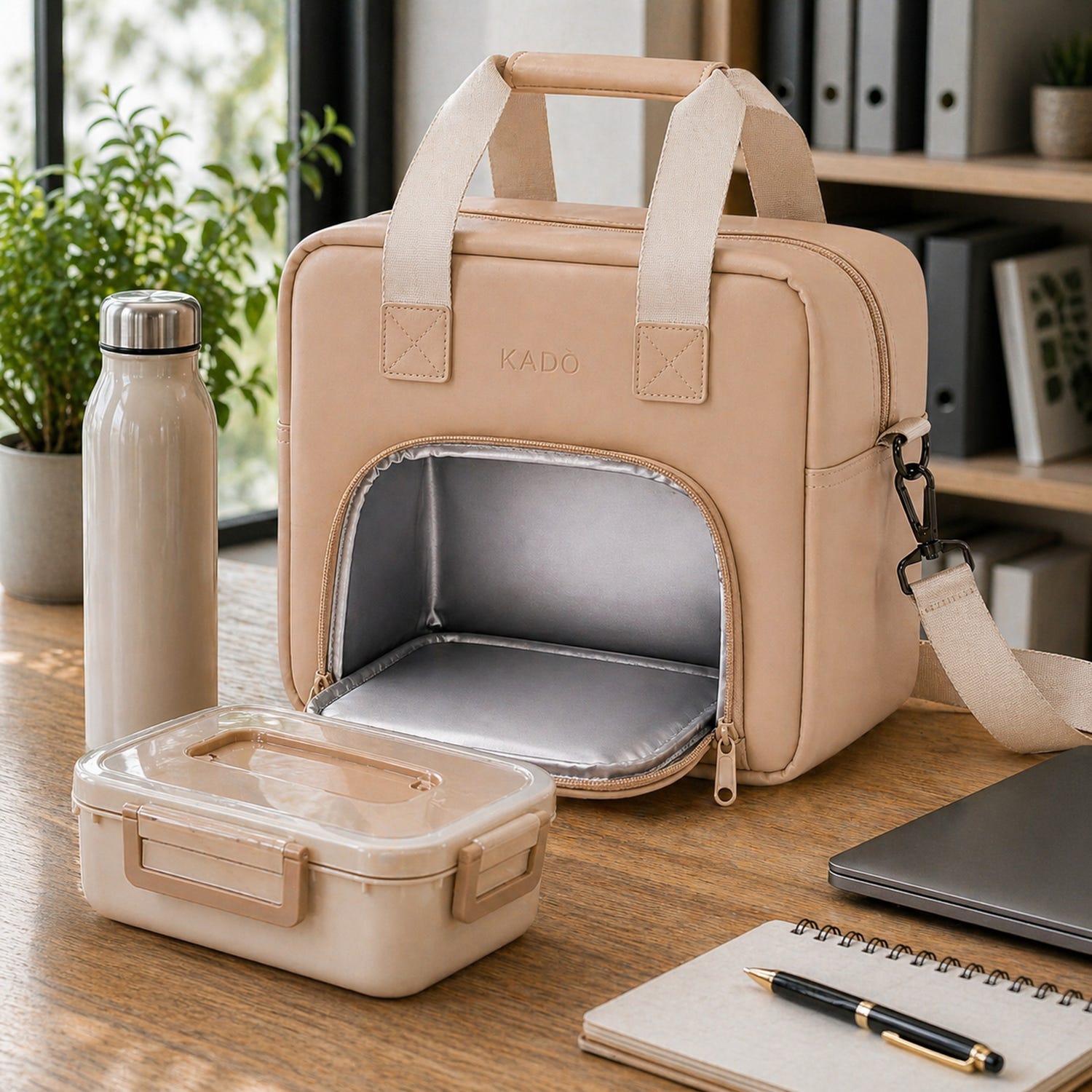 Borsa termica 10 L con tracolla rosa