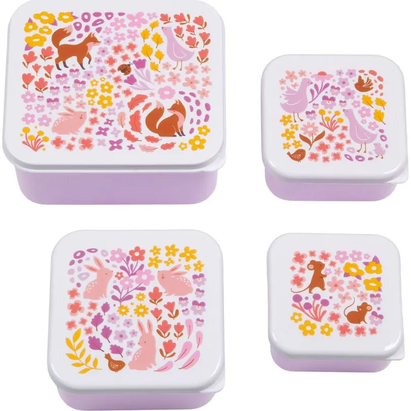 Lunch-Box 4er-Set Flower Garden