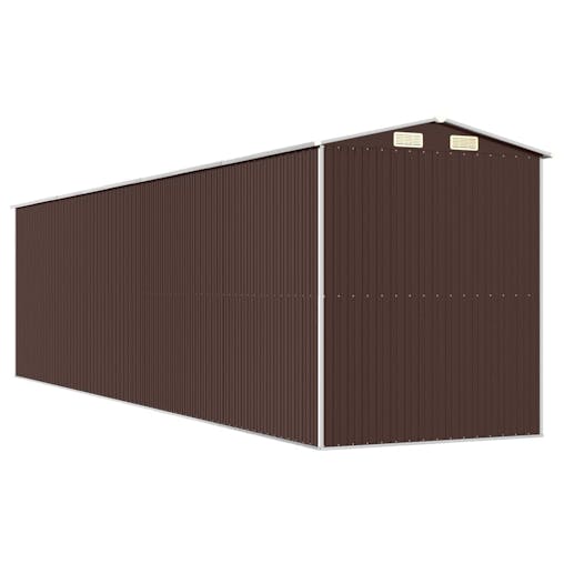 NNEVL Garden Shed Dark Brown 192x772x223 cm Galvanised Steel