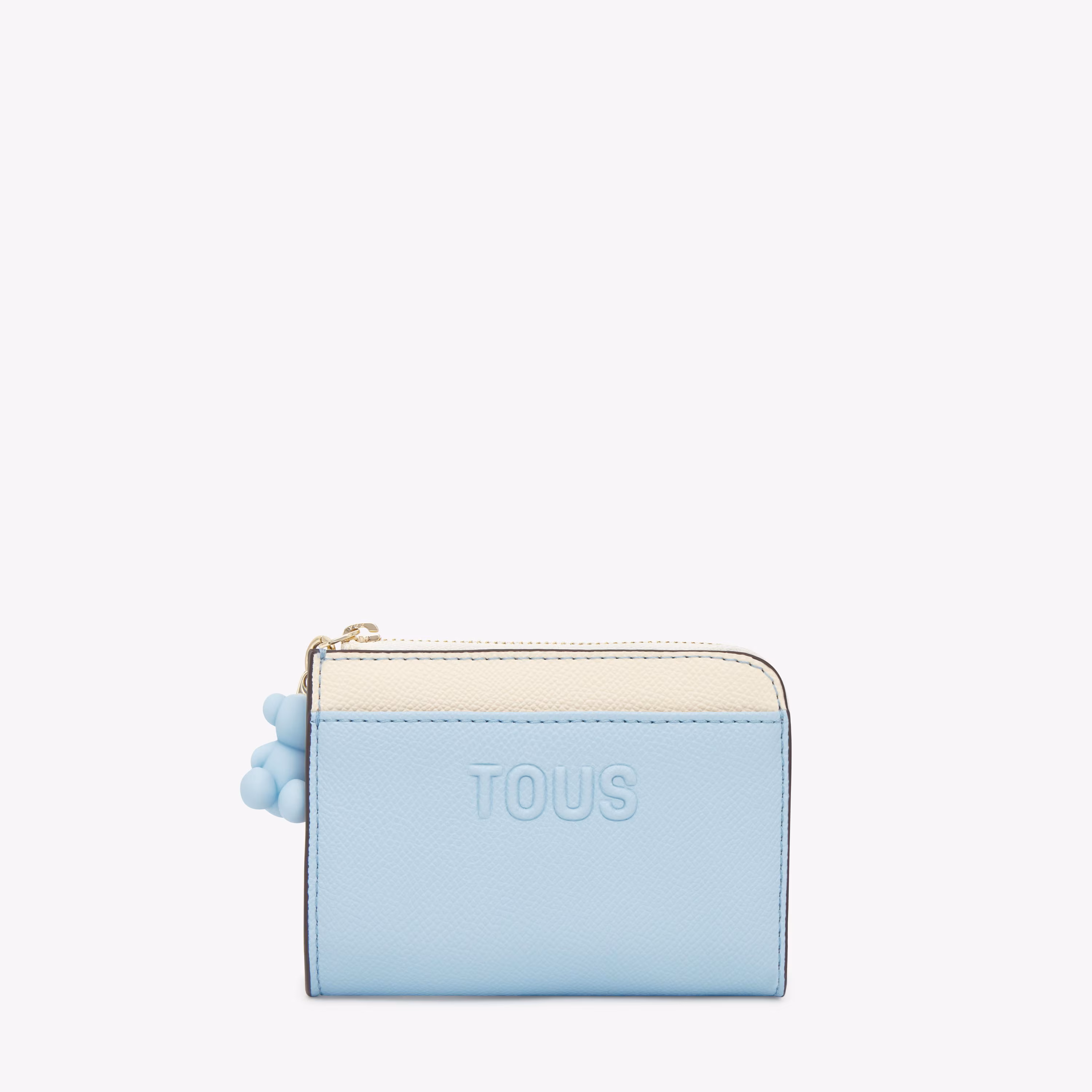 Monedero grande azul cielo Audree Saffiano