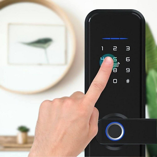 Pack serrure connectée locky-2 biométrique, code, badge et bluetooth   passerelle wifi