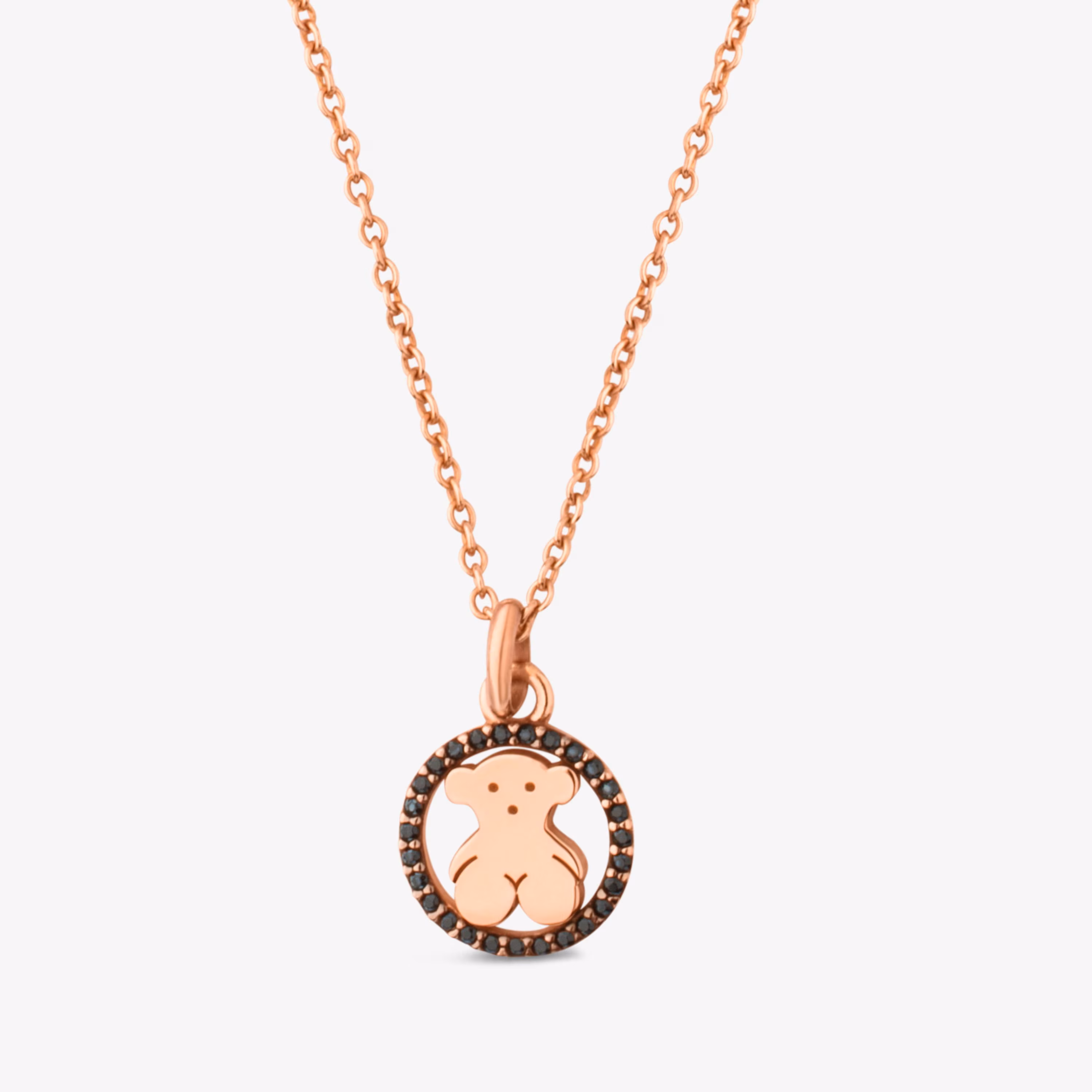 Collar con baño de oro rosa 18 kt sobre plata y espinela Camille