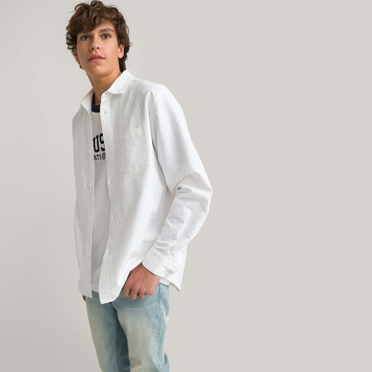 Chemise oversize manches longues unisexe