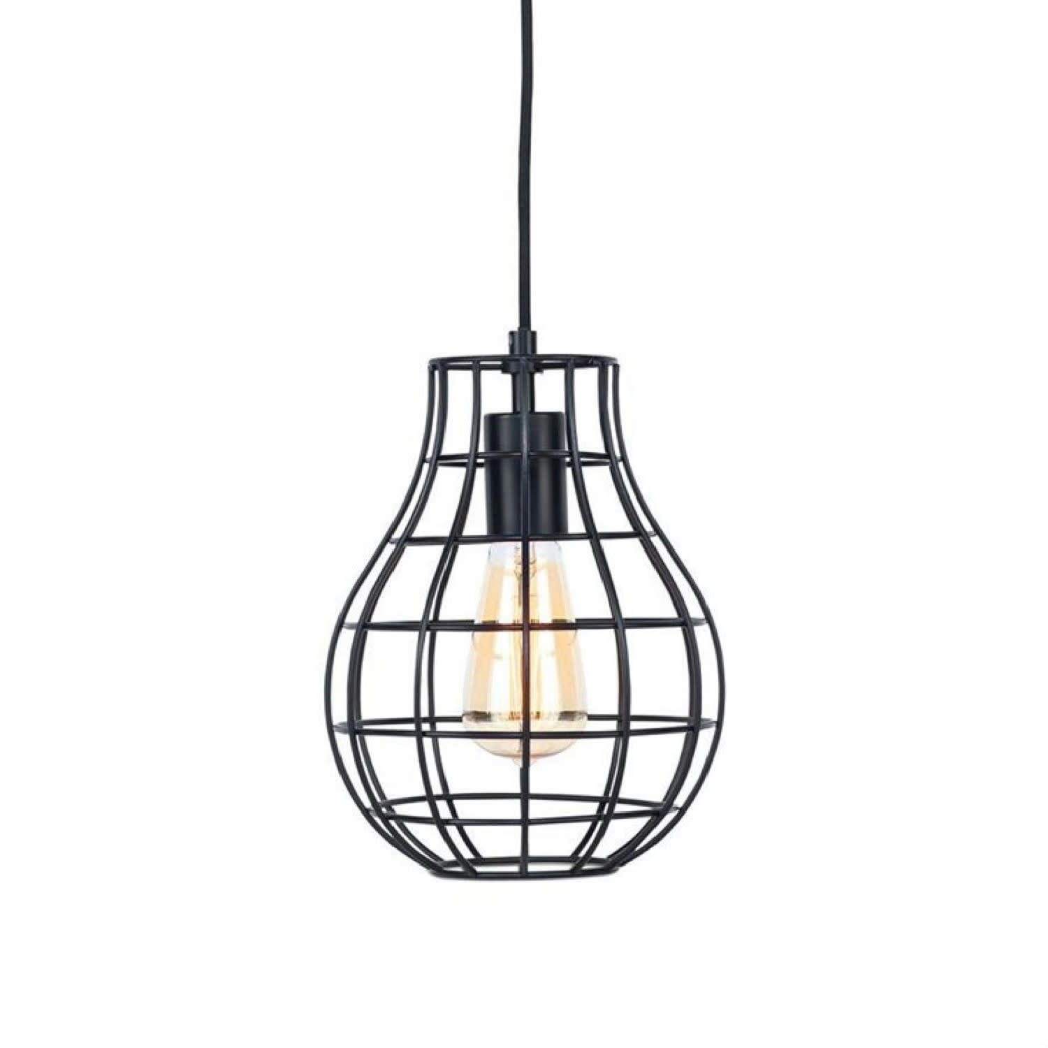 PITTSBURGH - Suspension métal noir H26cm