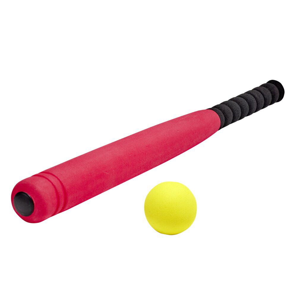 Batte de baseball en mousse avec balle Ø4,7xL53cm 2 modèles)