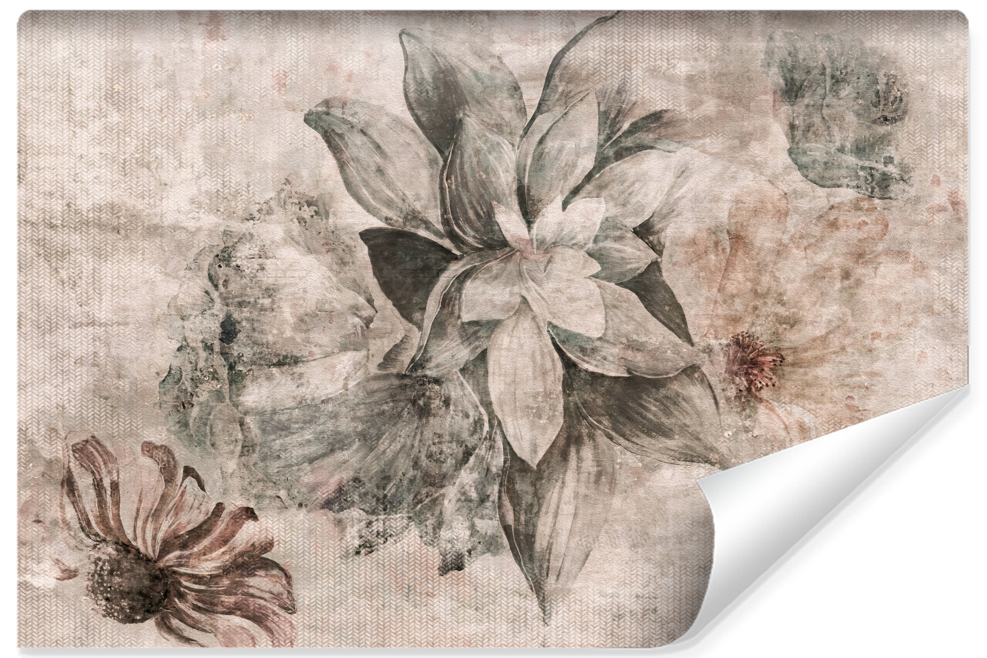 Fototapeta Kwiaty W Stylu Vintage 90x60cm