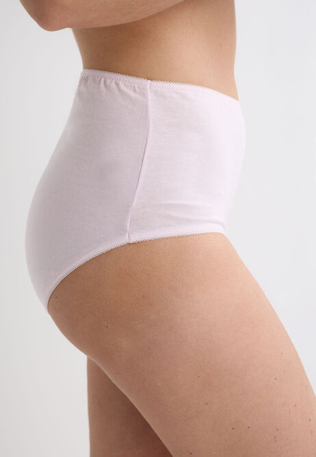 Womens 4pk Pink Pastel Cotton Full Briefs