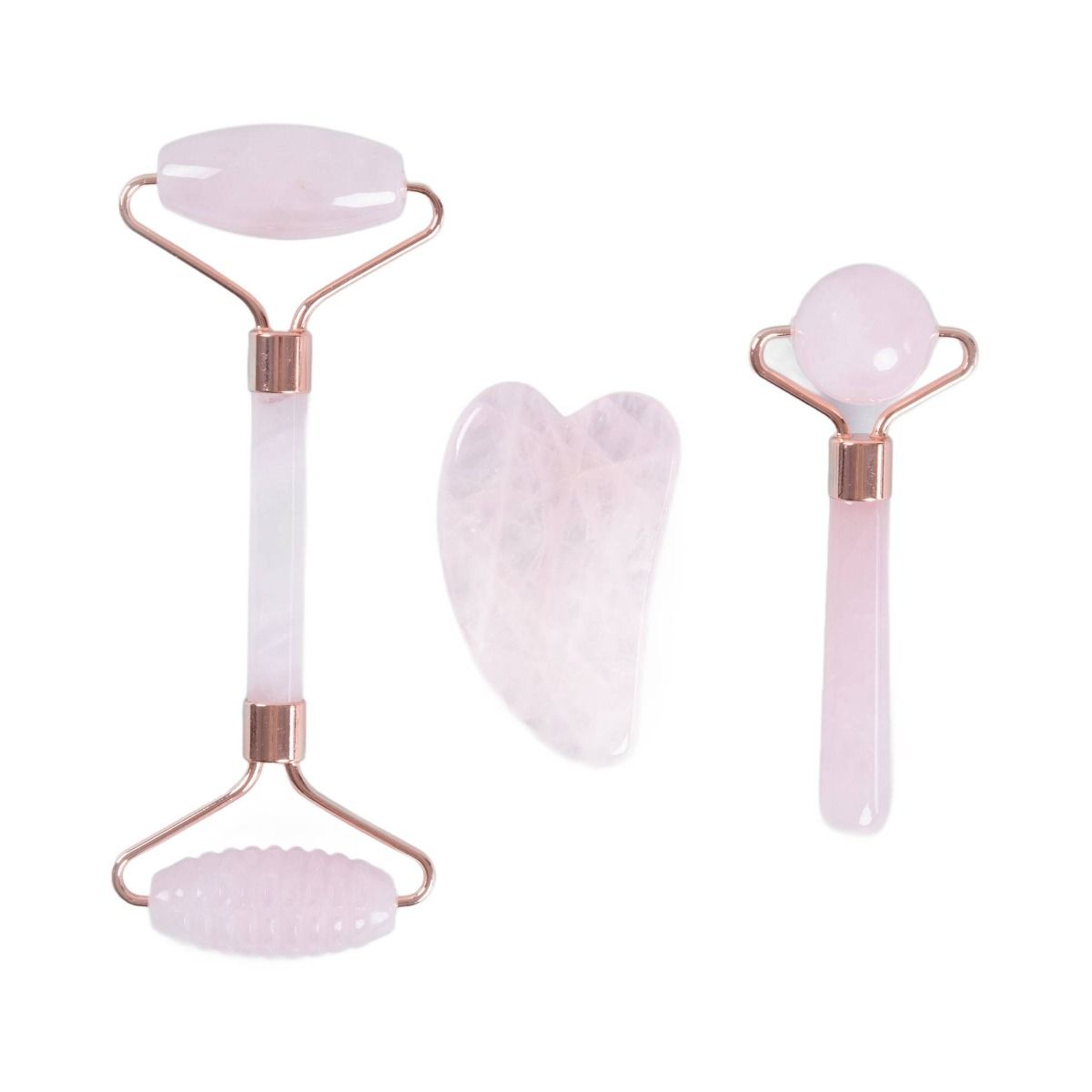 ZESTAW AKCESORIÓW DO MASAŻU TWARZY ASTRAL z jadeitu różowy