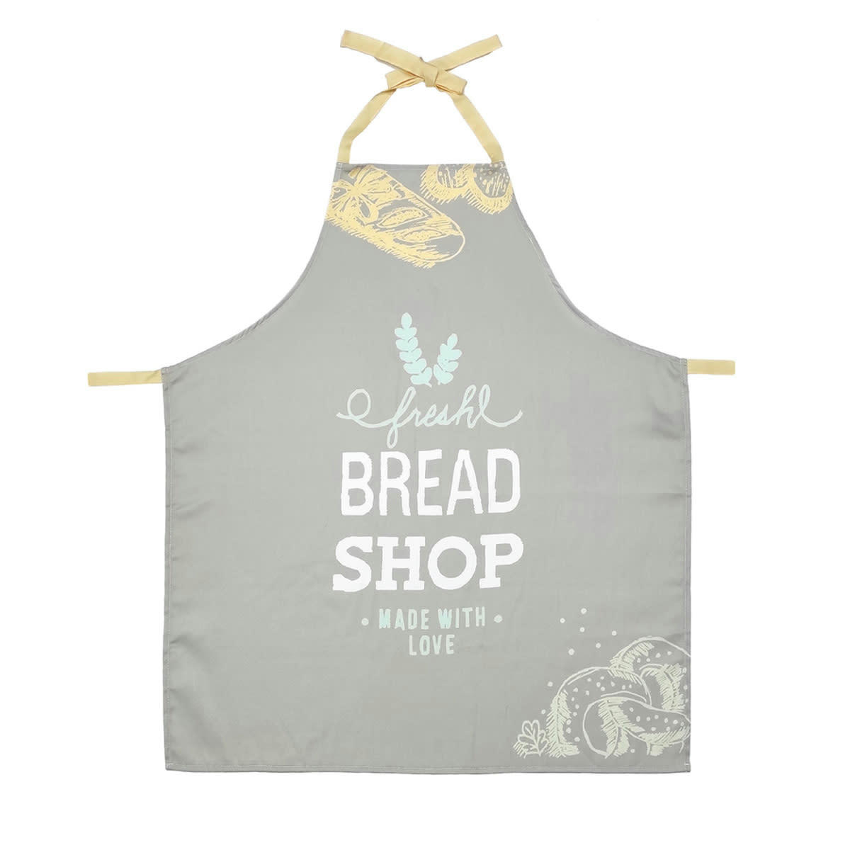 BREAD - Set tablier(70x79cm), gant (27x14cm) et manique (18x18cm)  gris